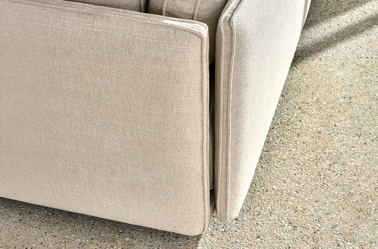 Beiges Sofa Rücken