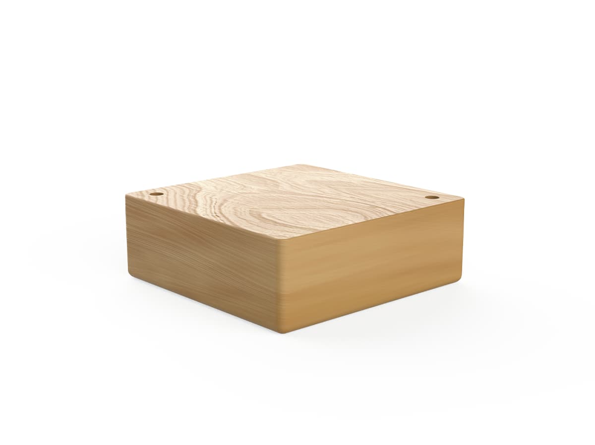 Freisteller eines Fußes für ein Bett aus Holz