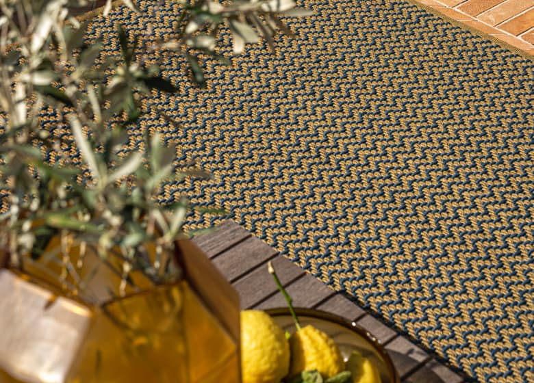 Detailbild Outdoor Teppich gelb, grün