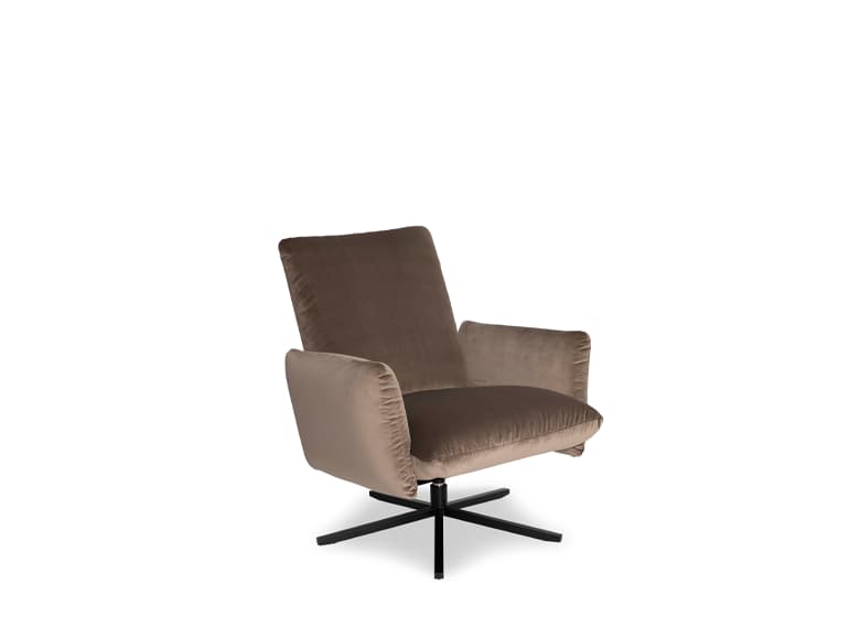 Freisteller von dem Sessel Heaven Lounge in braunem Velour