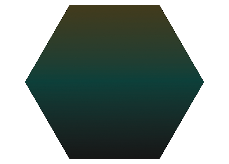 großes buntes Hexagon