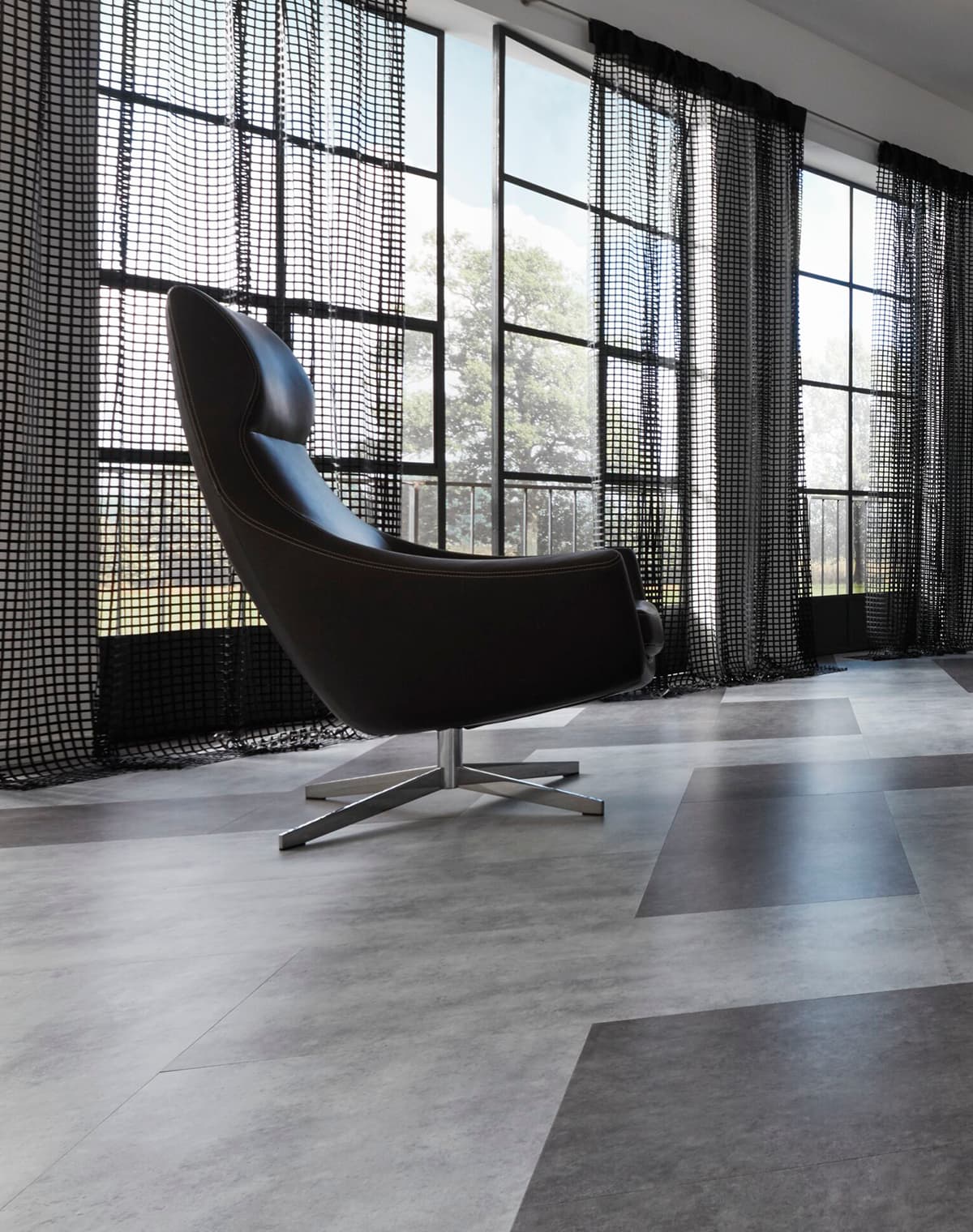 Designboden LVT in Steinoptik im Wohnraum