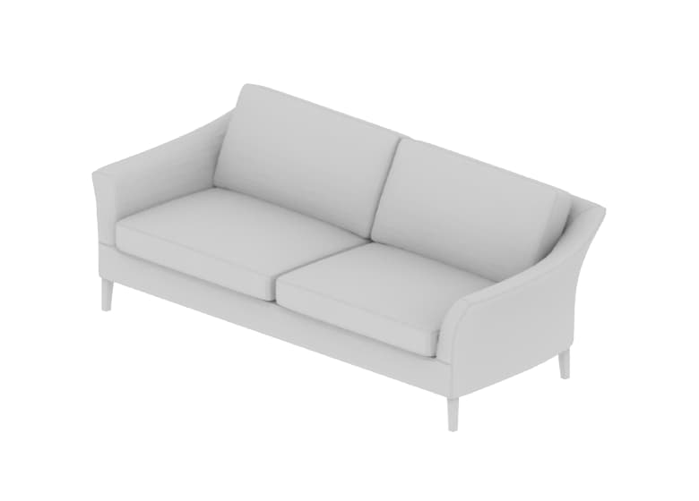 3d Modell eines weißen Sofas