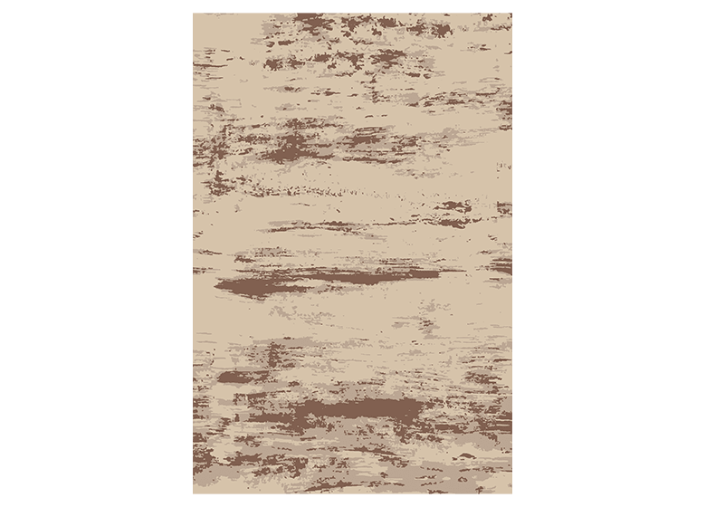 beige Teppich mit braunen Schattierungen 